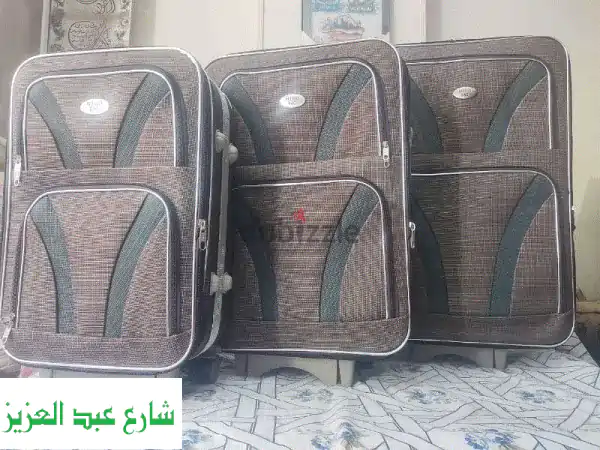 شنط سفر ترولي فاخره ٣ قطع - عرض حصري! سفرك أصبح أسهل