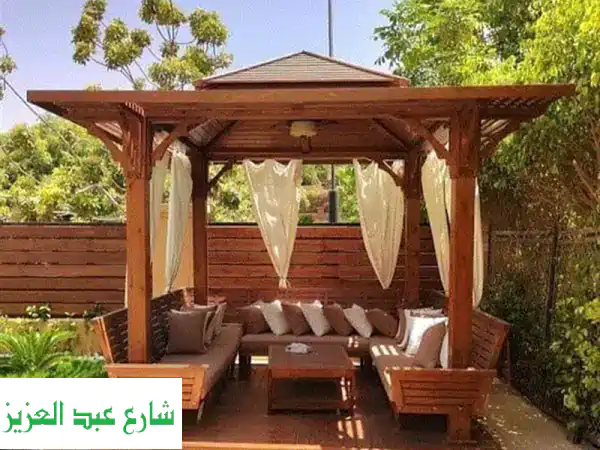 برجولات خشب سويدي فاخره: تصميمات حصرية تناسب منزلك...