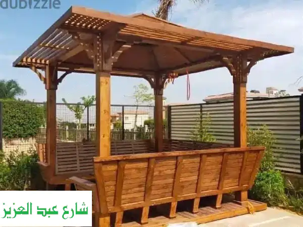 برجولات خشب سويدي فاخره: تصميمات حصرية تناسب منزلك | تصنيع وتوصيل