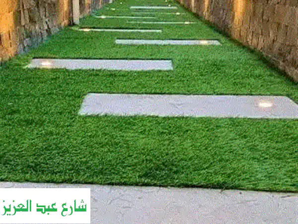 نجيل صناعي فاخر: تحويل مساحاتك إلى جنة خضراء دائمة!