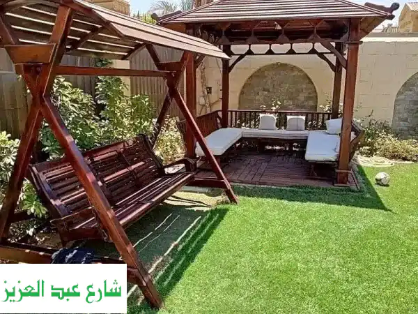 برجولات خشبية فاخرة من مصنع الأهرام بالإسكندرية - جمالٌ يدوم!