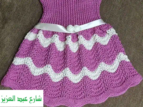 فستان تريكو صيفي هاند ميد للأطفال حديثي الولادة حتى...