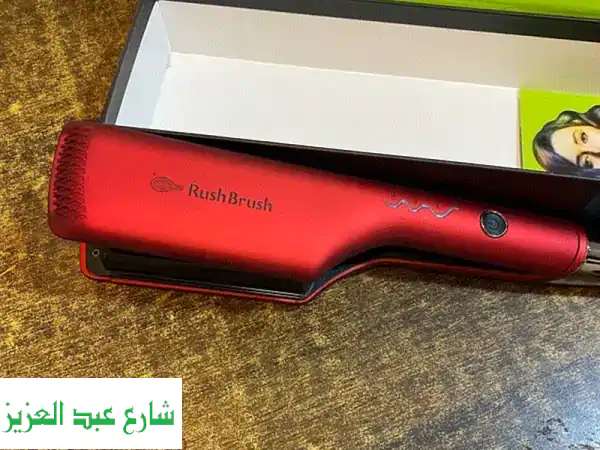 مكواة شعر كيرلي راش براش - جديدة كليا! لون أحمر أنيق
