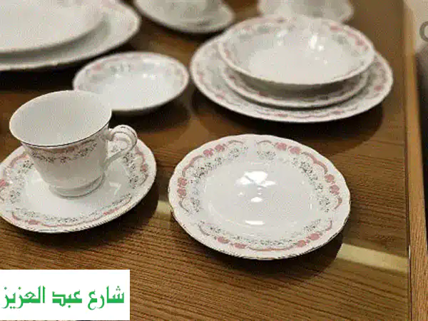 طقم عشاء فاخر ياباني (Japaflex) - 95 قطعة -  وارد الإمارات...