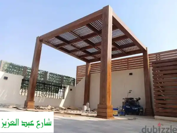 برجولات خشب سويدي فلندي وبتش باين