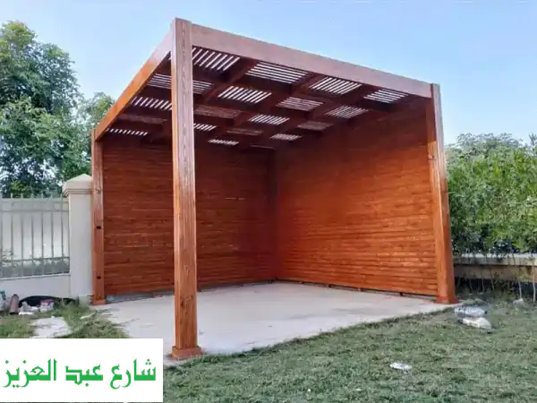 أضف لمسة فخامة لحديقتك مع برجولات خشب مودرن بتصميمات فريدة!