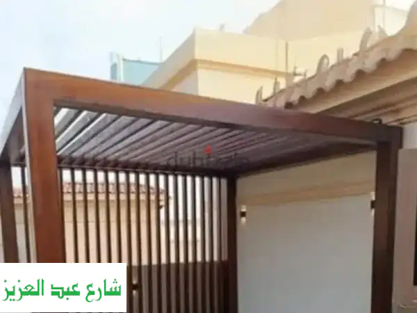 تندات وبرجولات خشبية مودرن - تصاميم هندسية فريدة تُضفي سحرًا على منزلك